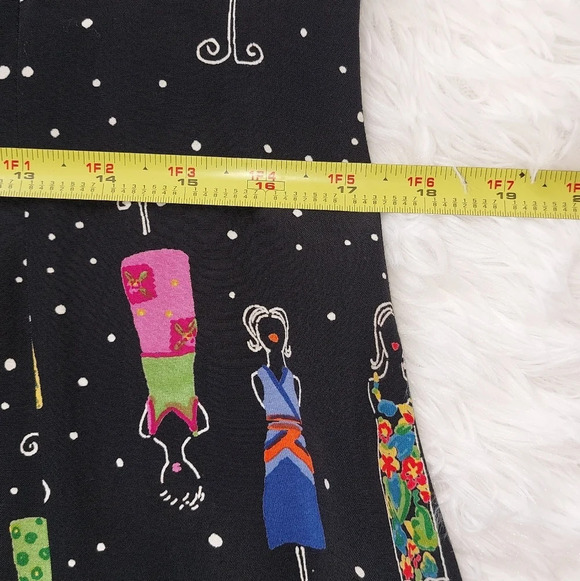 Carol Anderson Vintage‎ Sleeveless Black Mannequin Novelty Print Size 12P - Picture 9 of 9